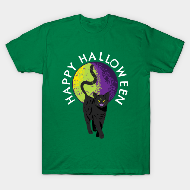 Happy Halloween Witches Black Cat Full Moon T-shirt, Hoodie - Rookbrand