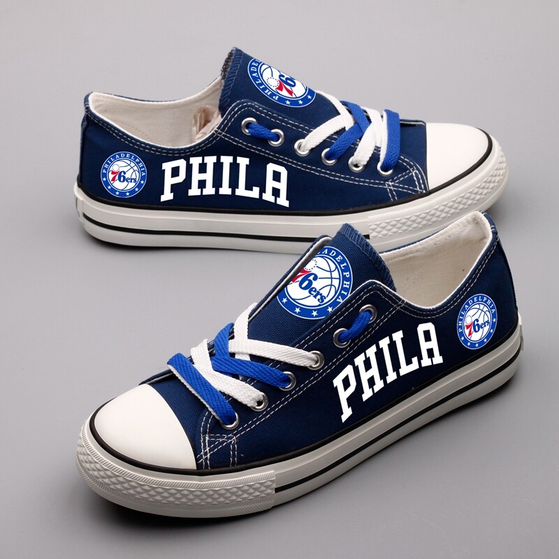 Philadelphia 76ers NBA Basketball Fans Low Top Canvas Shoes Sport Sneakers T-DAB87L Philadelphia%2B76ers%2BNBA%2BBasketball%2BFans%2BLow%2BTop%2BCanvas%2BShoes%2BSport%2BSneakers%2BT DAB87L 6801 IVb8W