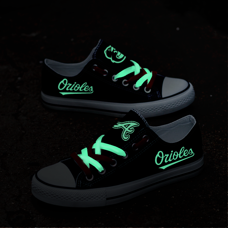 Baltimore Orioles Limited Print MLB Baseball Fans Luminous Low Top Canvas Shoes Sport Sneakers T-DV287HY