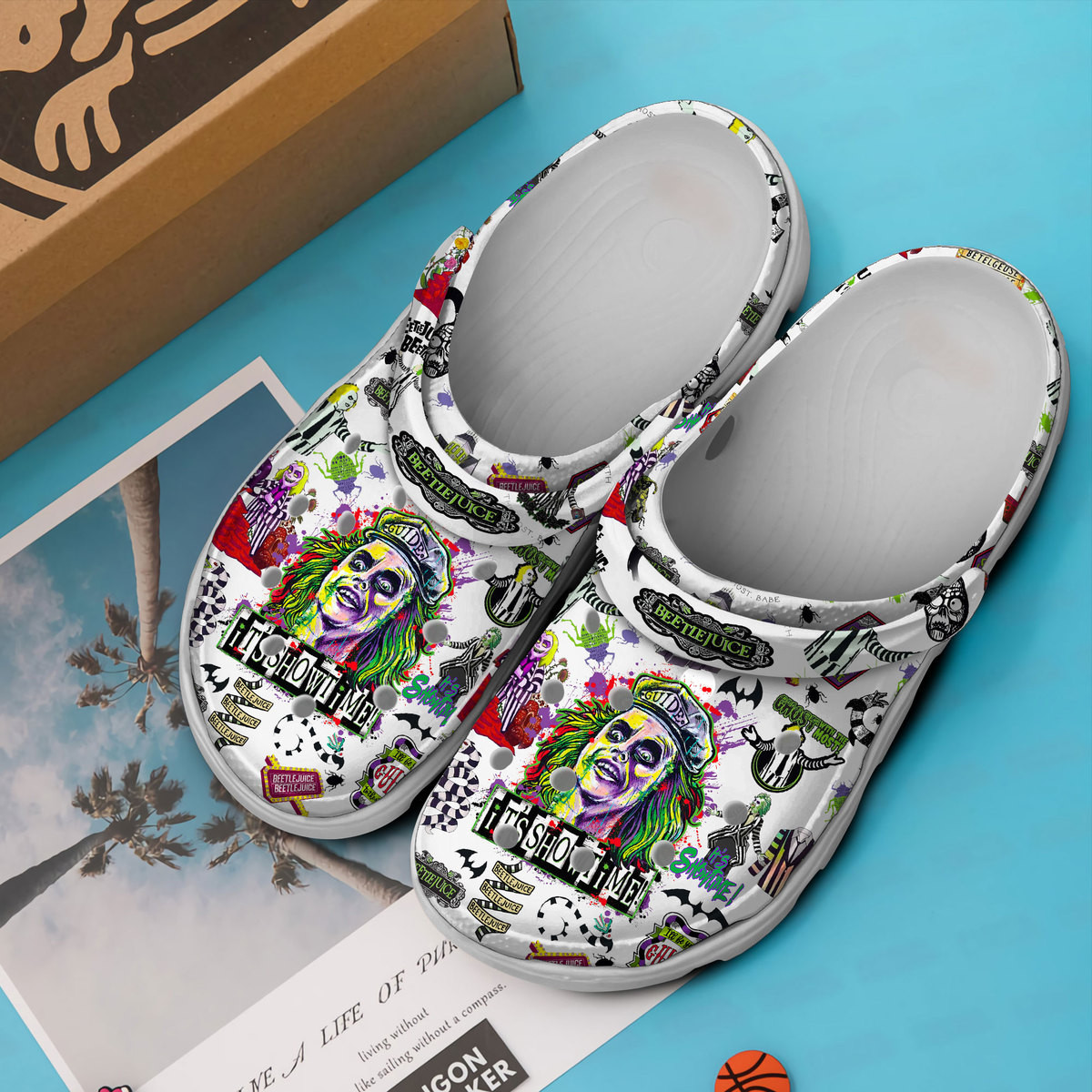 Beetlejuice Movie Crocs Crocband Clogs Shoes for shower shoes Rookbrand