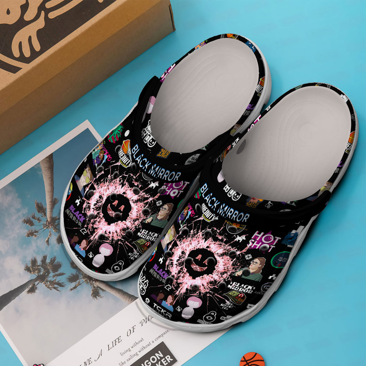 Black Mirror TV Series Crocs Crocband Clogs Shoes for morton's neuroma Rookbrand