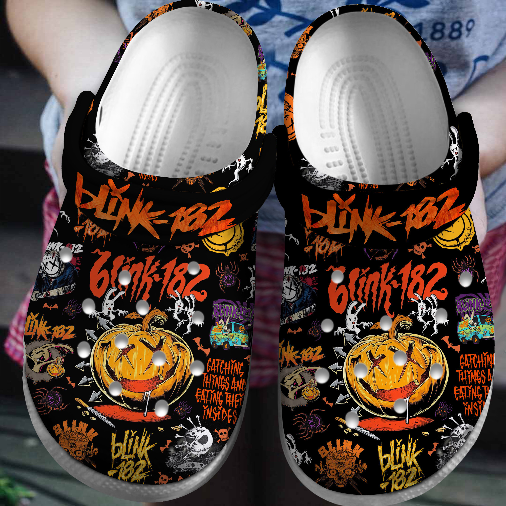 Blink 182 Music Crocs Crocband Clogs Shoes for hospital staff Rookbrand