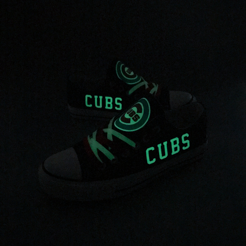 Chicago Cubs Limited Print MLB Baseball Fans Low Top Canvas Shoes Sport Sneakers T-DAC111LY