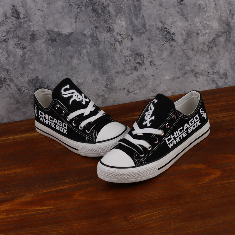Chicago White Sox Limited Print MLB Baseball Fans Low Top Canvas Shoes Sport Sneakers T-DAC96H