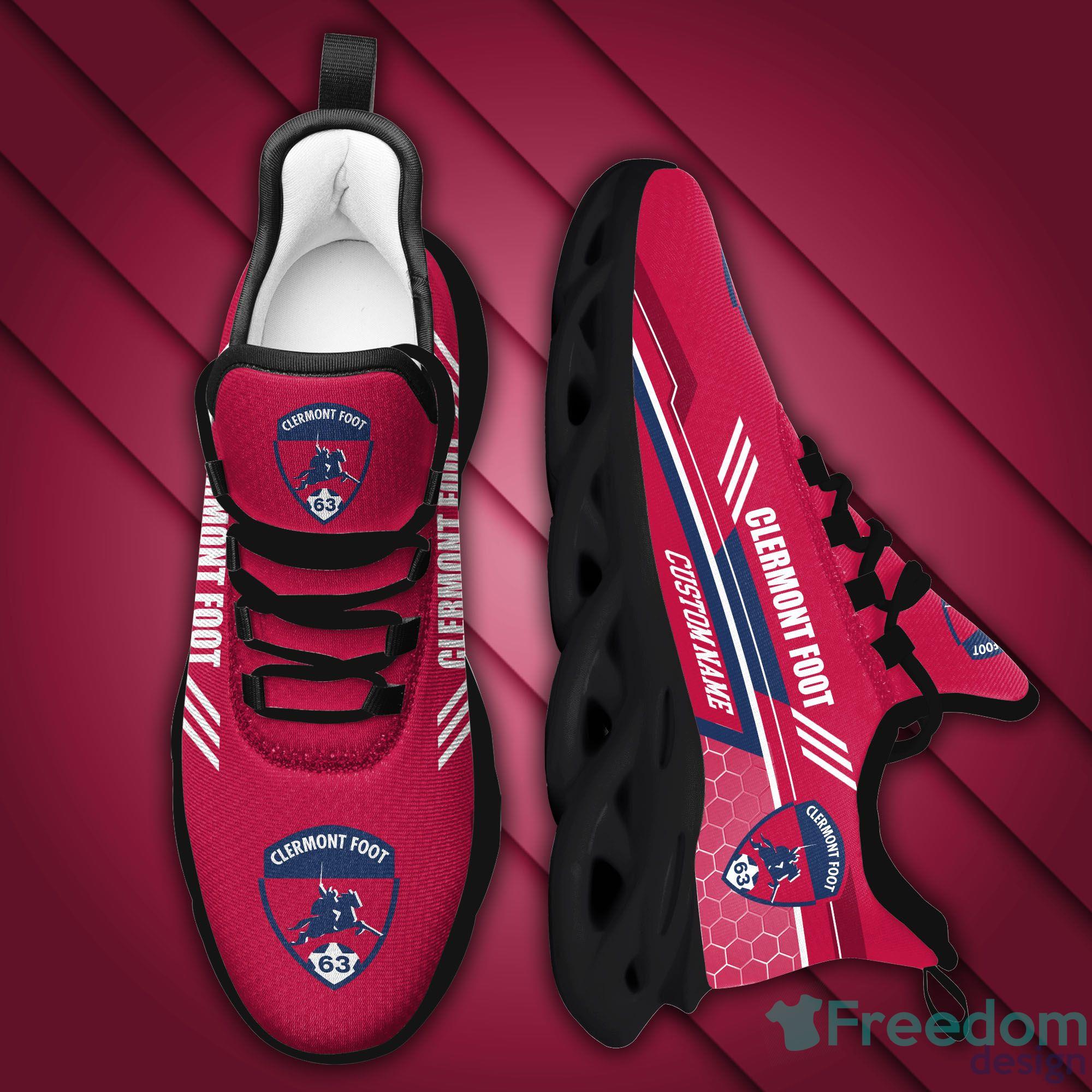 Clermont Foot 63 Custom Name Red Max Soul Shoes - Yeezy Store