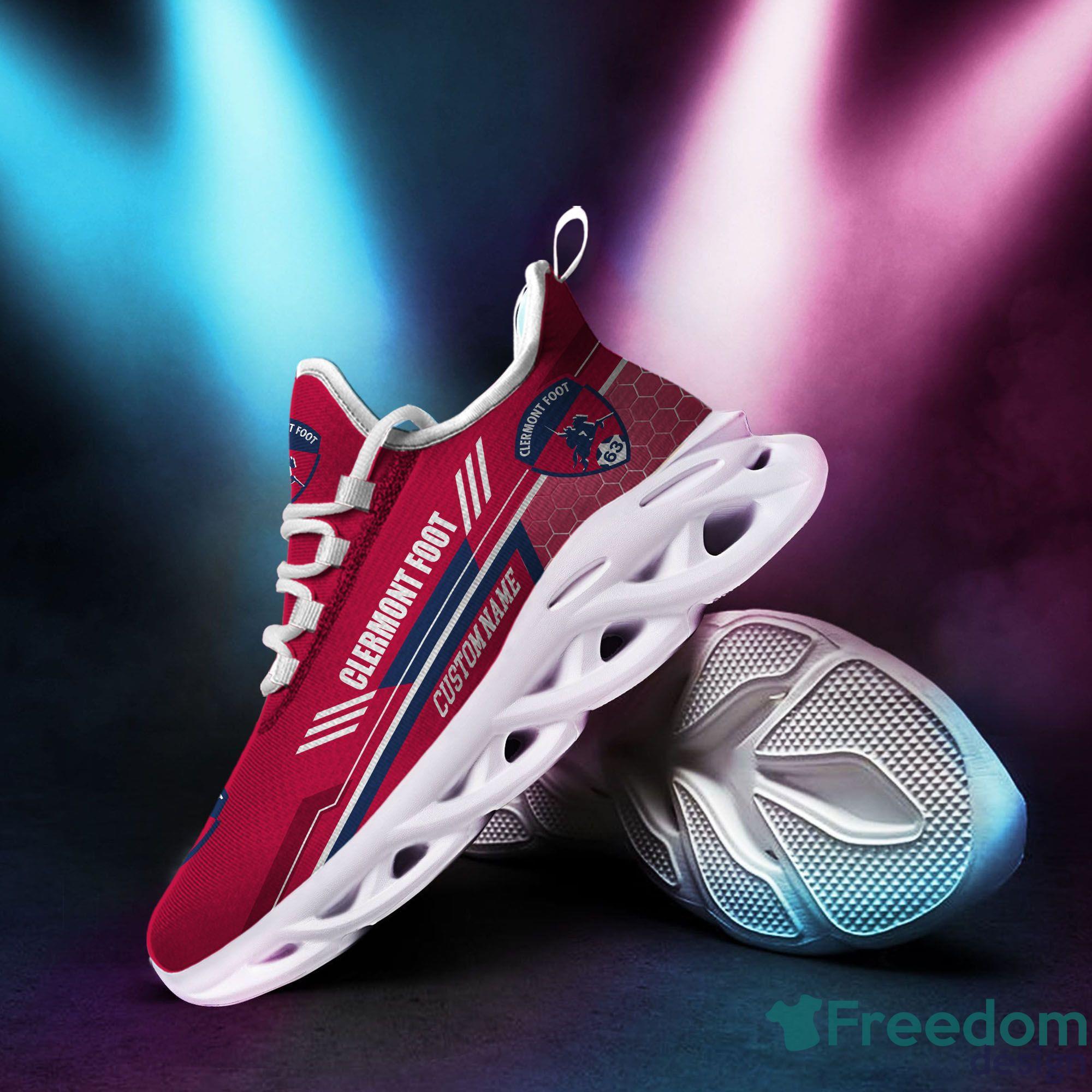 Clermont Foot 63 Custom Name Red Max Soul Shoes - Yeezy Store