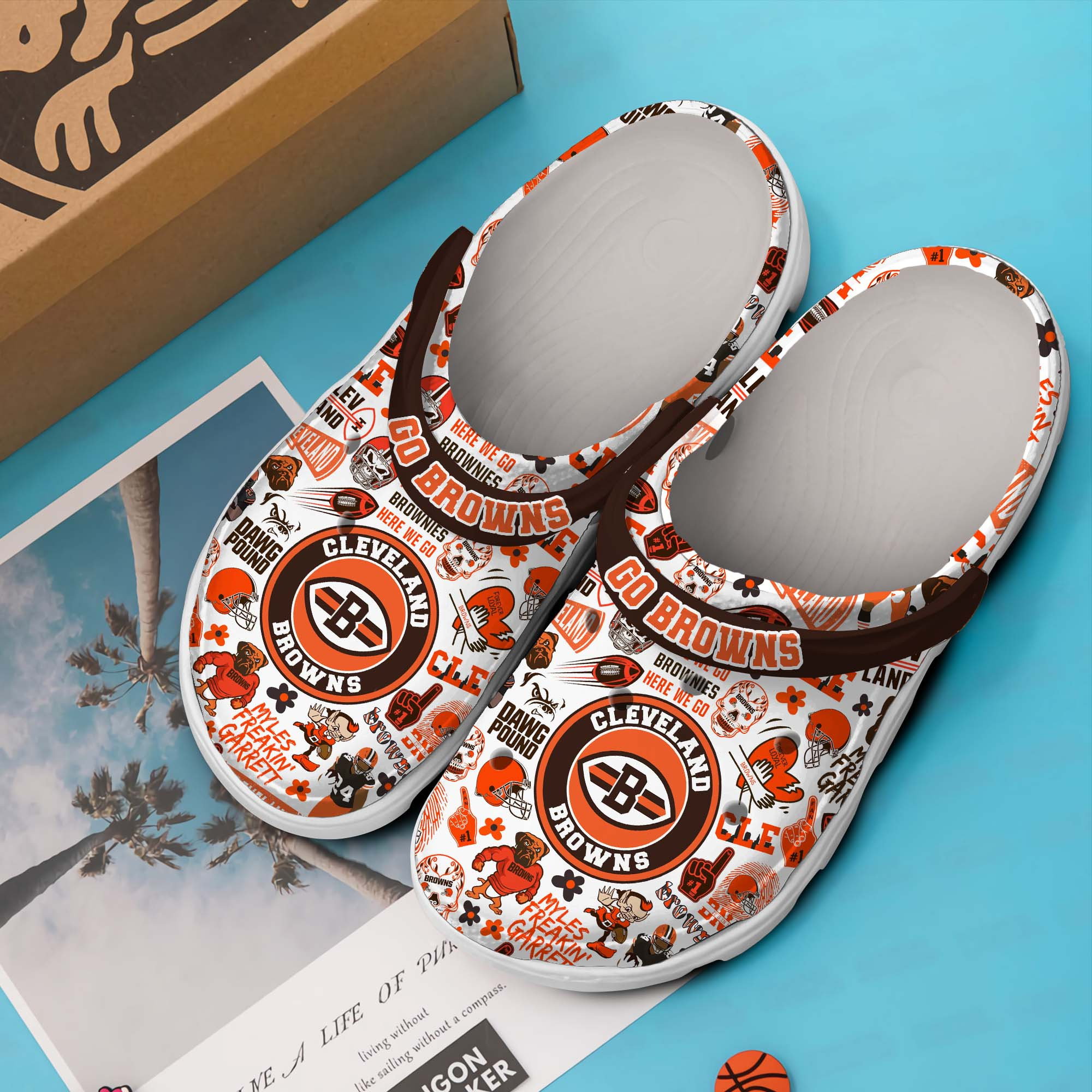 Cleveland Browns NFL Sport Crocs Crocband Clogs Shoes for Standing All