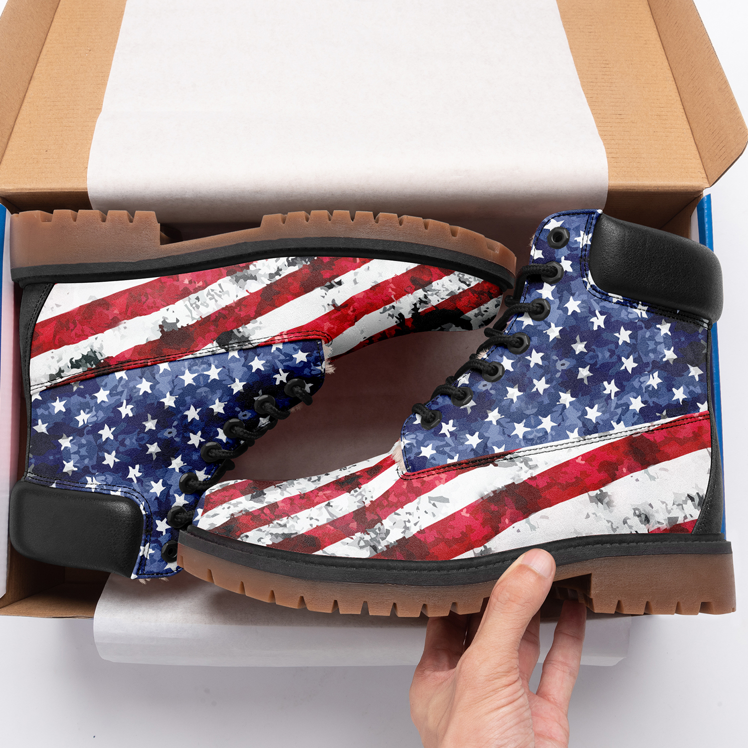 Customize America Flag Design Timboot Limited US Fans Winter Boot VB191001008