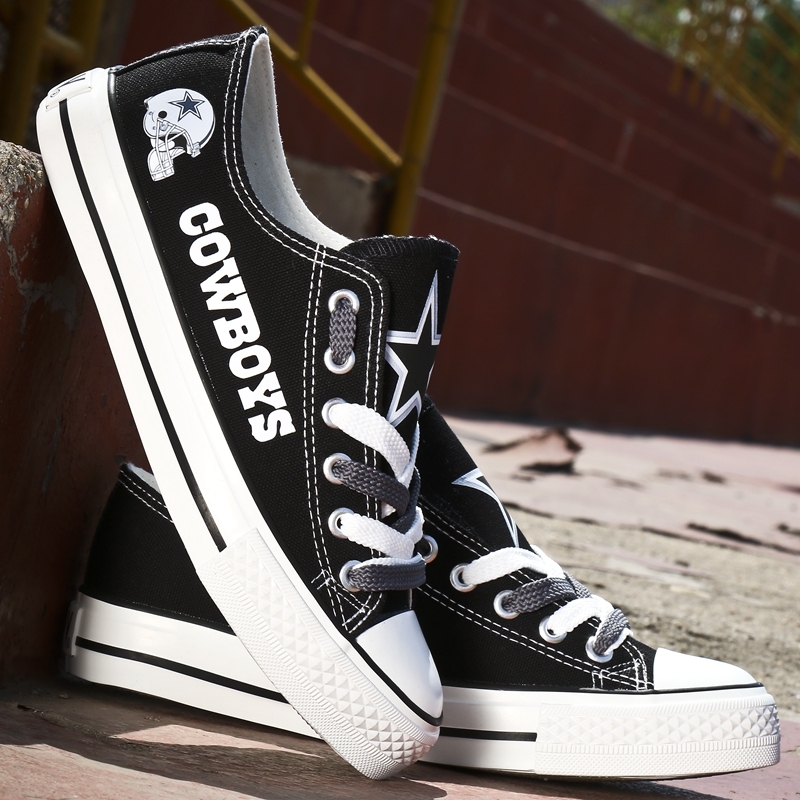 Dallas Cowboys Limited Print NFL Football Fans Low Top Canvas Shoes Sport Sneakers T-D818H