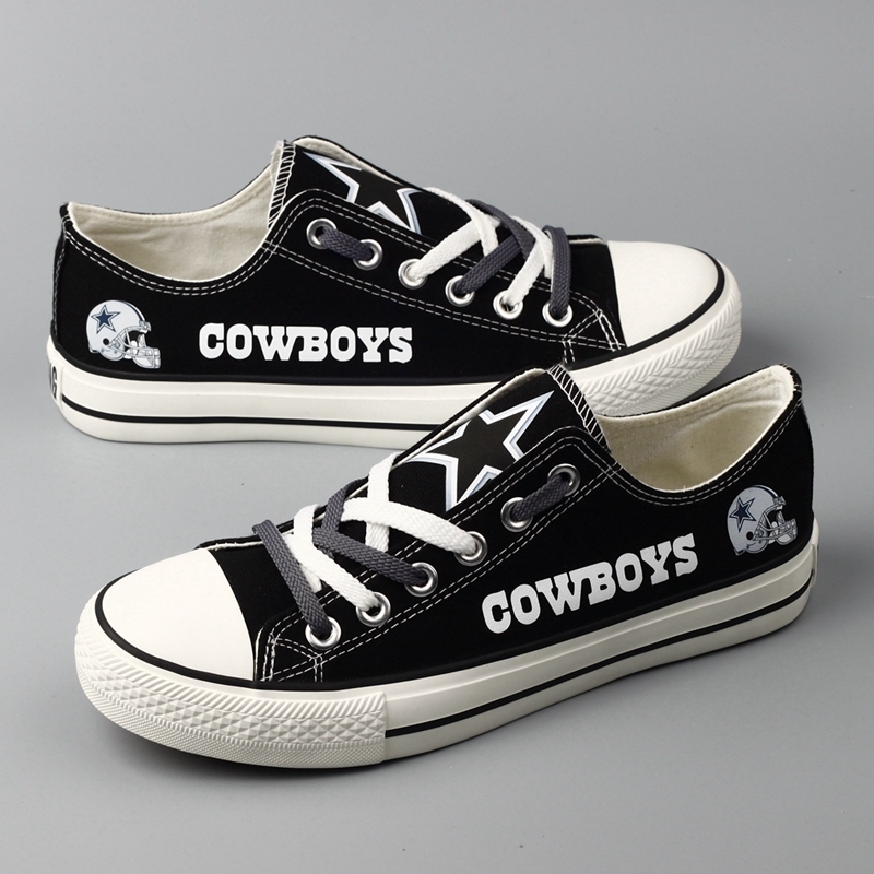 Dallas Cowboys Limited Print NFL Football Fans Low Top Canvas Shoes Sport Sneakers T-D818H