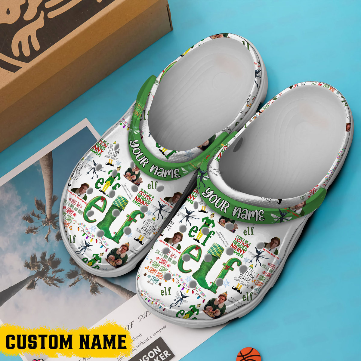 Elf Movie Crocs Crocband Clogs Shoes for Water Crossings Rookbrand