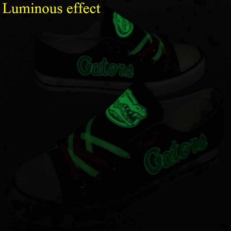 Florida Gators Limited Print NCAA College Students Luminous Low Top Canvas Shoes Sport Sneakers T-DJ78LY