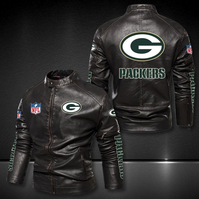 Green Bay Packers Leather Jacket Winter Coat Men green bay packers leather jacket winter coat men 1192 jyckf