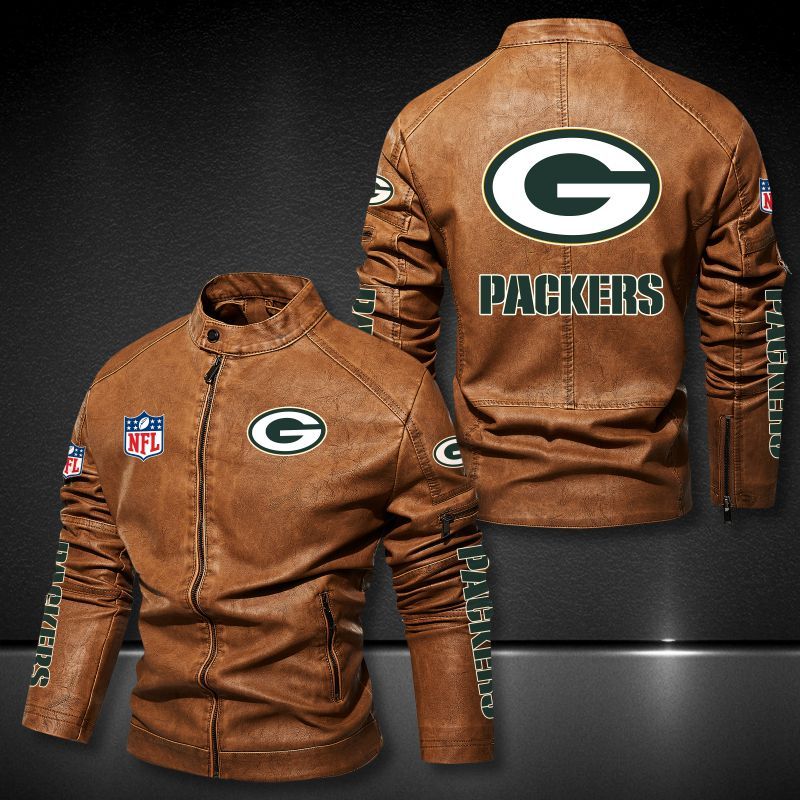 Green Bay Packers Leather Jacket Winter Coat Men green bay packers leather jacket winter coat men 8579 dzood