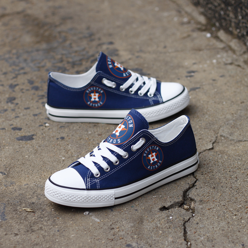 Houston Astros Limited Print MLB Baseball Fans Low Top Canvas Shoes Sport Sneakers T-DBS54L