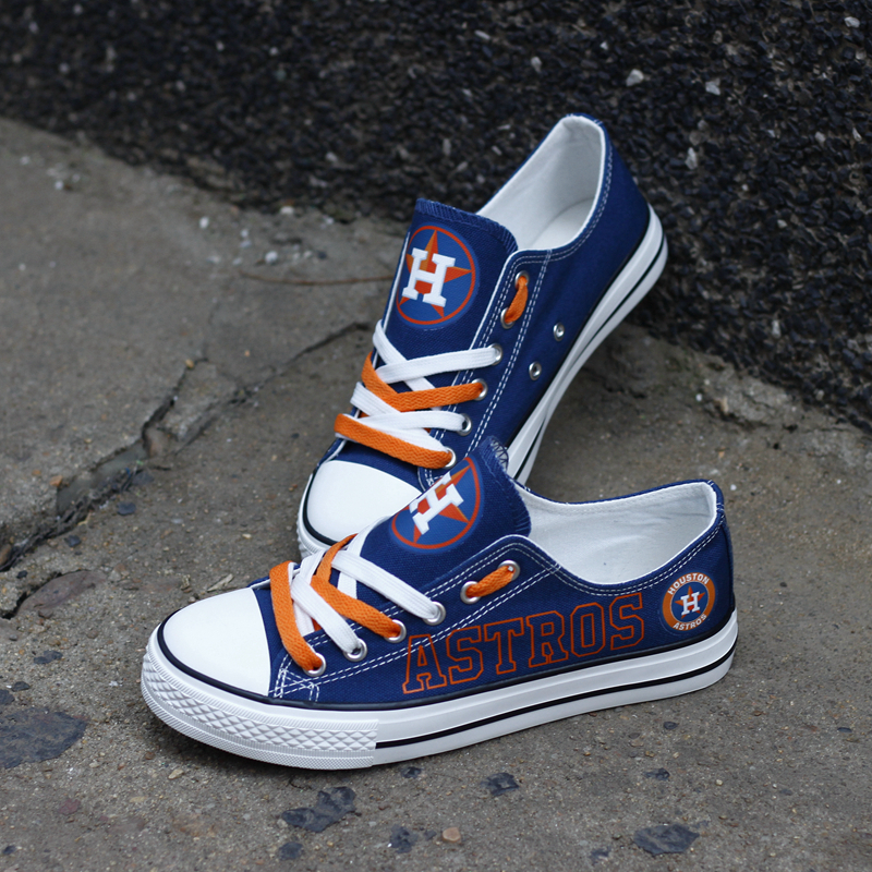 Houston Astros Limited Print MLB Baseball Fans Low Top Canvas Shoes Sport Sneakers T-DJ175L