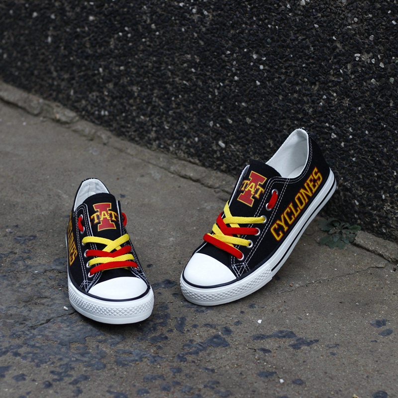 Iowa State Cyclones Limited Print NCAA College Students Low Top Canvas Shoes Sport Sneakers T-DV191H