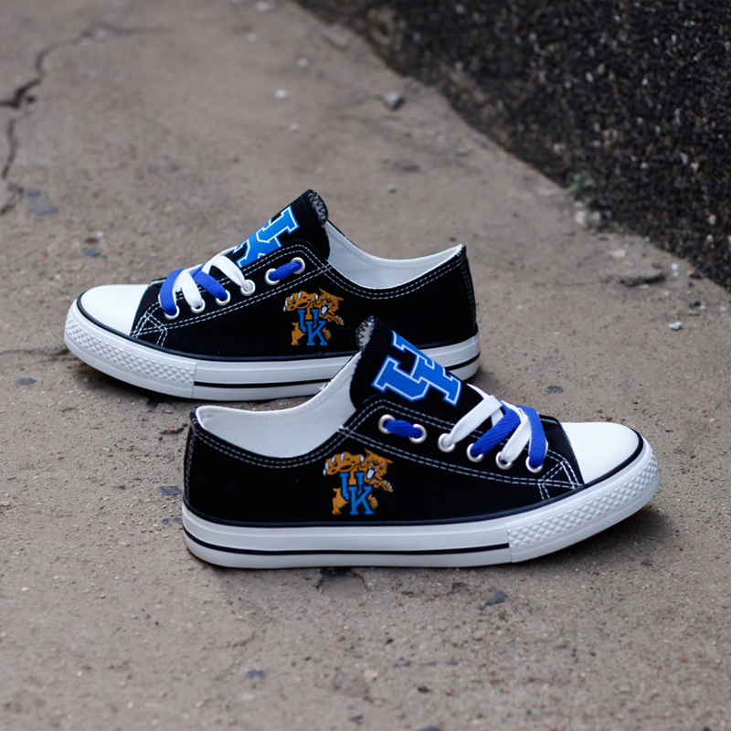 Kentucky Wildcats Limited Print NCAA College Students Low Top Canvas Shoes Sport Sneakers T-DV59H