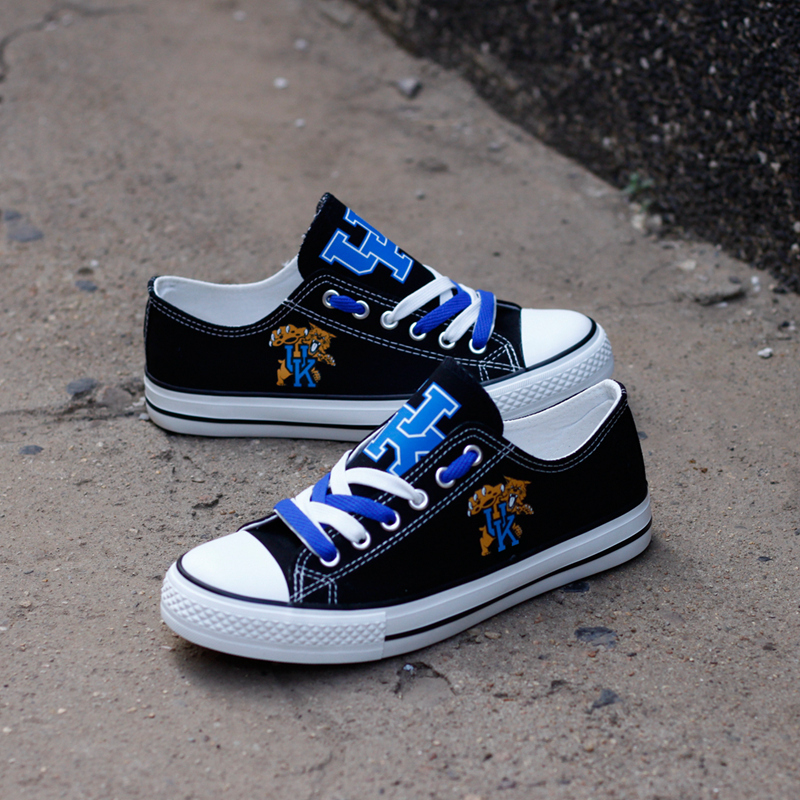 Kentucky Wildcats Limited Print NCAA College Students Low Top Canvas Shoes Sport Sneakers T-DV59H