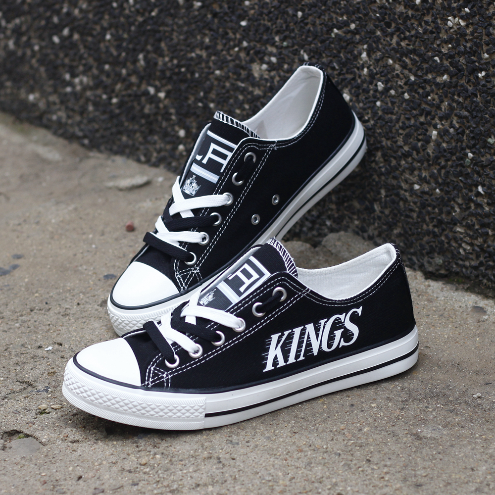 Los Angeles Kings Limited Print NHL Ice Hockey Fans Low Top Canvas Shoes Sport Sneakers T-DBS64H