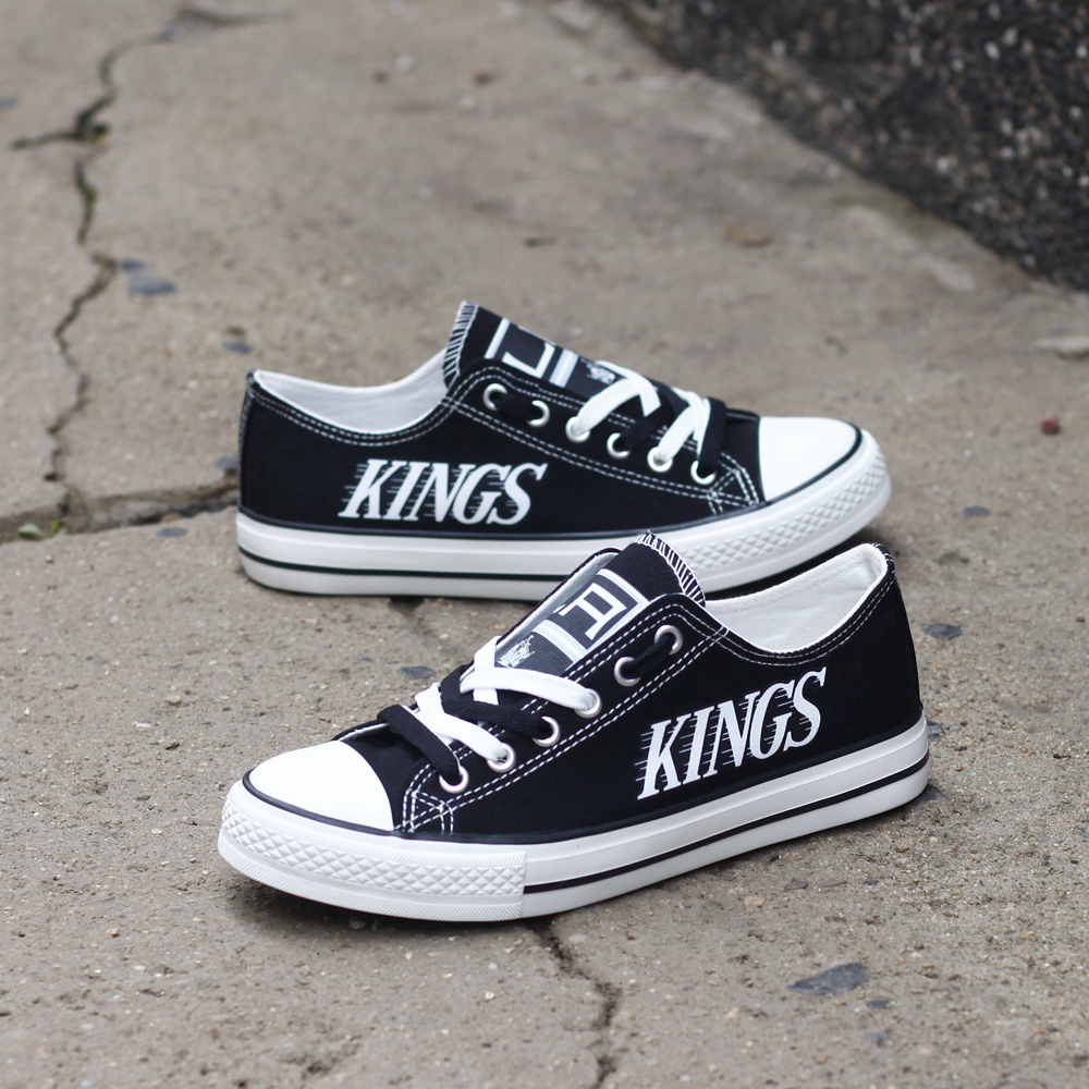 Los Angeles Kings Limited Print NHL Ice Hockey Fans Low Top Canvas Shoes Sport Sneakers T-DBS64H