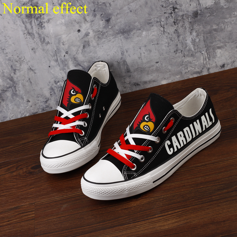 Louisville Cardinals Limited Print NCAA College Students Luminous Low Top Canvas Shoes Sport Sneakers T-DF22HY