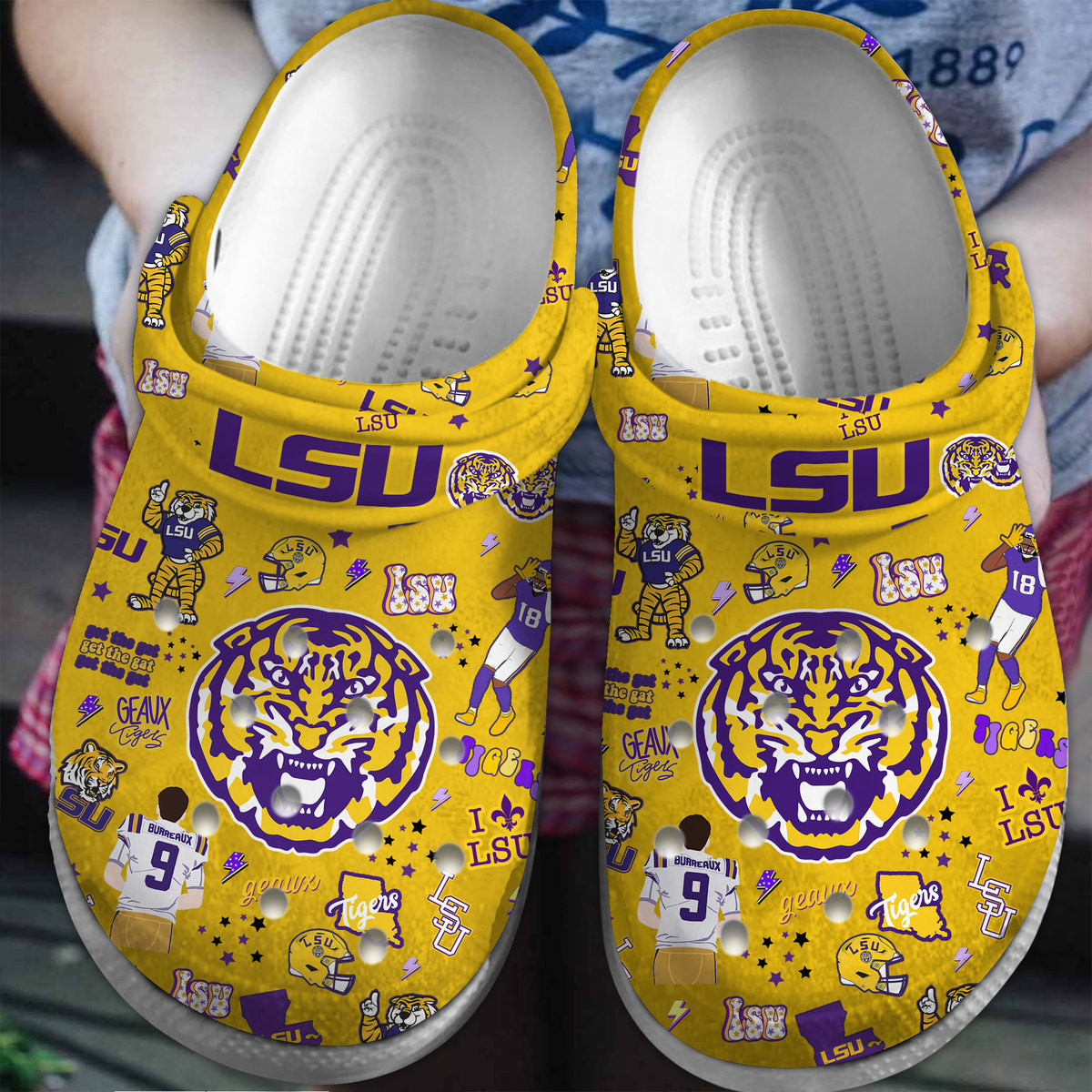 lsu crocs mens
