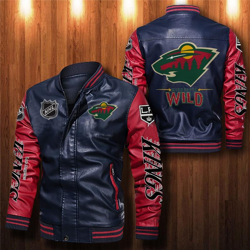 Minnesota Wild Leather Jacket NHL minnesota wild leather jacket nhl 5286 1a0ty