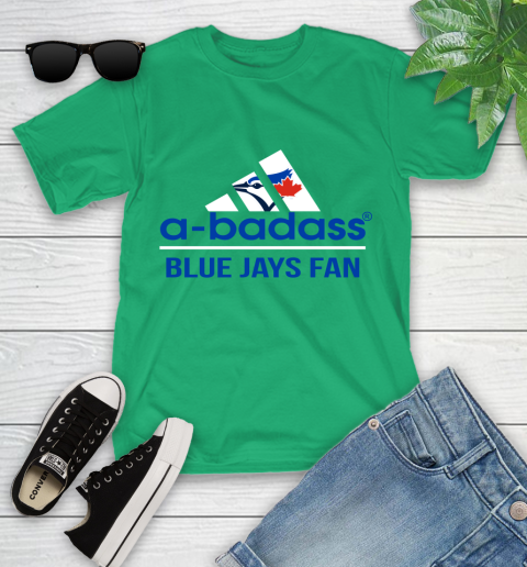MLB A Badass Toronto Blue Jays Fan Adidas Baseball Sports Youth T-Shirt mlb a badass toronto blue jays fan adidas baseball sports youth t shirt 2048 3v2je