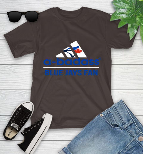 MLB A Badass Toronto Blue Jays Fan Adidas Baseball Sports Youth T-Shirt mlb a badass toronto blue jays fan adidas baseball sports youth t shirt 2774