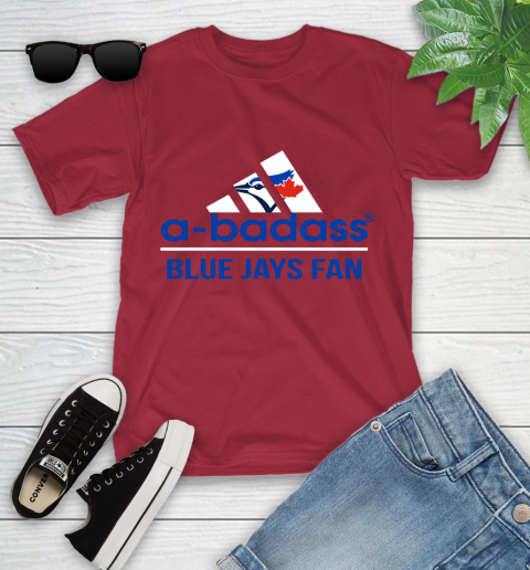 MLB A Badass Toronto Blue Jays Fan Adidas Baseball Sports Youth T-Shirt mlb a badass toronto blue jays fan adidas baseball sports youth t shirt 5033 kv0hc