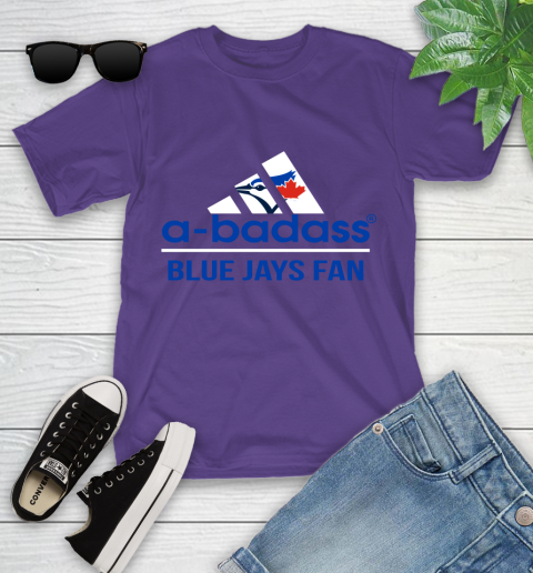 MLB A Badass Toronto Blue Jays Fan Adidas Baseball Sports Youth T-Shirt mlb a badass toronto blue jays fan adidas baseball sports youth t shirt 6216 ymokw