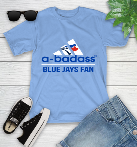 MLB A Badass Toronto Blue Jays Fan Adidas Baseball Sports Youth T-Shirt mlb a badass toronto blue jays fan adidas baseball sports youth t shirt 8664 yrtvz