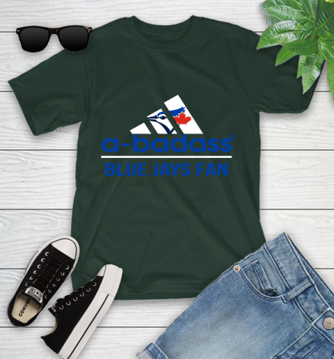MLB A Badass Toronto Blue Jays Fan Adidas Baseball Sports Youth T-Shirt mlb a badass toronto blue jays fan adidas baseball sports youth t shirt 9102