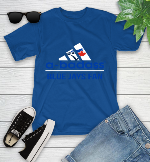 MLB A Badass Toronto Blue Jays Fan Adidas Baseball Sports Youth T-Shirt mlb a badass toronto blue jays fan adidas baseball sports youth t shirt 9774 f6bav