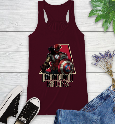 MLB Captain America Thor Spider Man Hawkeye Avengers Endgame Baseball Arizona Diamondbacks Racerback Tank mlb captain america thor spider man hawkeye avengers endgame baseball arizona diamondbacks racerback tank 1485 vc0nv