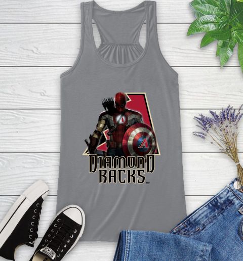 MLB Captain America Thor Spider Man Hawkeye Avengers Endgame Baseball Arizona Diamondbacks Racerback Tank mlb captain america thor spider man hawkeye avengers endgame baseball arizona diamondbacks racerback tank 2256