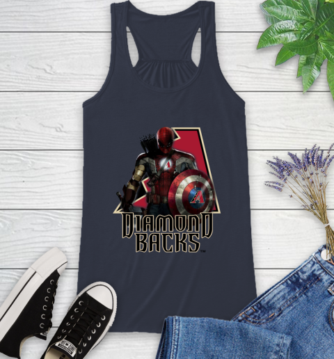 MLB Captain America Thor Spider Man Hawkeye Avengers Endgame Baseball Arizona Diamondbacks Racerback Tank mlb captain america thor spider man hawkeye avengers endgame baseball arizona diamondbacks racerback tank 7028 s2eiz