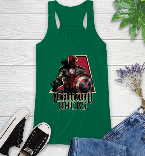 MLB Captain America Thor Spider Man Hawkeye Avengers Endgame Baseball Arizona Diamondbacks Racerback Tank mlb captain america thor spider man hawkeye avengers endgame baseball arizona diamondbacks racerback tank 9634 u3nla