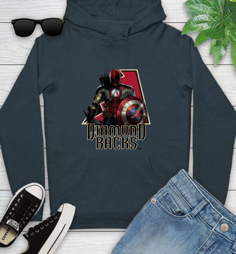 MLB Captain America Thor Spider Man Hawkeye Avengers Endgame Baseball Arizona Diamondbacks Youth Hoodie mlb captain america thor spider man hawkeye avengers endgame baseball arizona diamondbacks youth hoodie 5961 3shpp