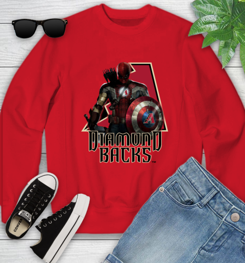 MLB Captain America Thor Spider Man Hawkeye Avengers Endgame Baseball Arizona Diamondbacks Youth Sweatshirt mlb captain america thor spider man hawkeye avengers endgame baseball arizona diamondbacks youth sweatshirt 6373 aqrik
