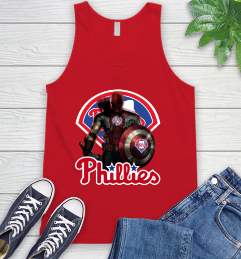MLB Captain America Thor Spider Man Hawkeye Avengers Endgame Baseball Philadelphia Phillies Tank Top mlb captain america thor spider man hawkeye avengers endgame baseball philadelphia phillies tank top 4789 ioui2