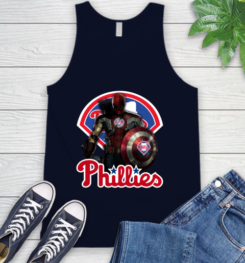 MLB Captain America Thor Spider Man Hawkeye Avengers Endgame Baseball Philadelphia Phillies Tank Top mlb captain america thor spider man hawkeye avengers endgame baseball philadelphia phillies tank top 9170 p6hlf
