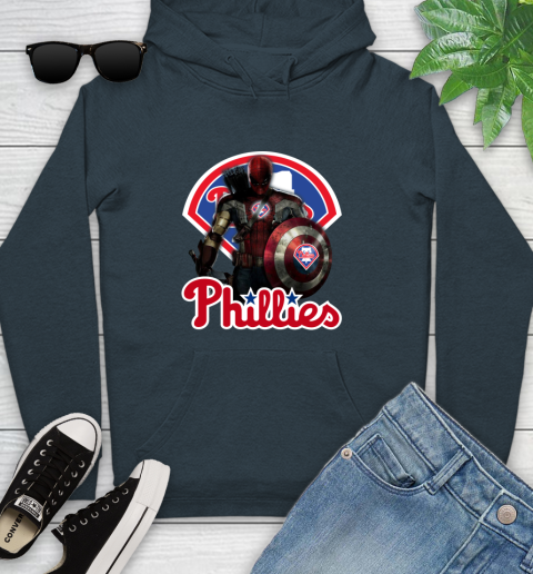MLB Captain America Thor Spider Man Hawkeye Avengers Endgame Baseball Philadelphia Phillies Youth Hoodie mlb captain america thor spider man hawkeye avengers endgame baseball philadelphia phillies youth hoodie 3383 5sjqj