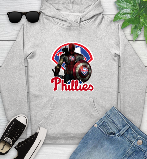 MLB Captain America Thor Spider Man Hawkeye Avengers Endgame Baseball Philadelphia Phillies Youth Hoodie mlb captain america thor spider man hawkeye avengers endgame baseball philadelphia phillies youth hoodie 5949 vnki7