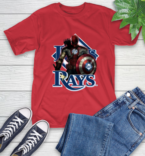 MLB Captain America Thor Spider Man Hawkeye Avengers Endgame Baseball Tampa Bay Rays T-Shirt mlb captain america thor spider man hawkeye avengers endgame baseball tampa bay rays t shirt 6065 capcg