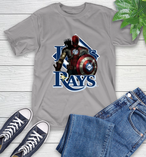 MLB Captain America Thor Spider Man Hawkeye Avengers Endgame Baseball Tampa Bay Rays T-Shirt mlb captain america thor spider man hawkeye avengers endgame baseball tampa bay rays t shirt 7545 c383m