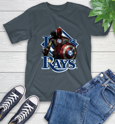 MLB Captain America Thor Spider Man Hawkeye Avengers Endgame Baseball Tampa Bay Rays T-Shirt mlb captain america thor spider man hawkeye avengers endgame baseball tampa bay rays t shirt 7644