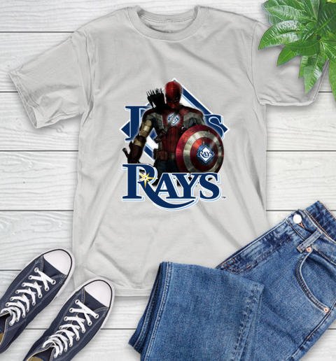 MLB Captain America Thor Spider Man Hawkeye Avengers Endgame Baseball Tampa Bay Rays T-Shirt mlb captain america thor spider man hawkeye avengers endgame baseball tampa bay rays t shirt 9919 iyfff