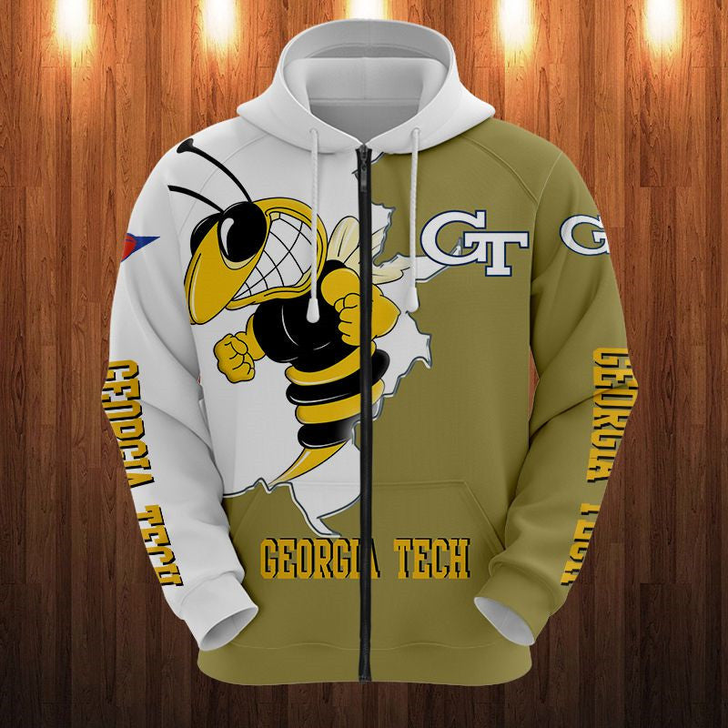 NCAA Georgia Tech Hoodies Mascot Printed ncaa georgia tech hoodies mascot printed 9355 ywlin
